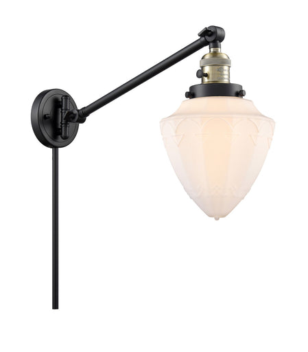Franklin Restoration One Light Swing Arm Lamp Black Antique Brass