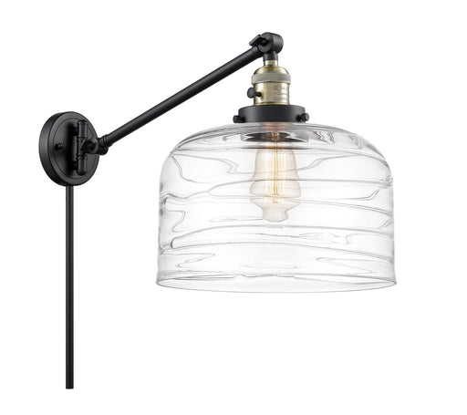 Franklin Restoration LED Swing Arm Lamp Black Antique Brass