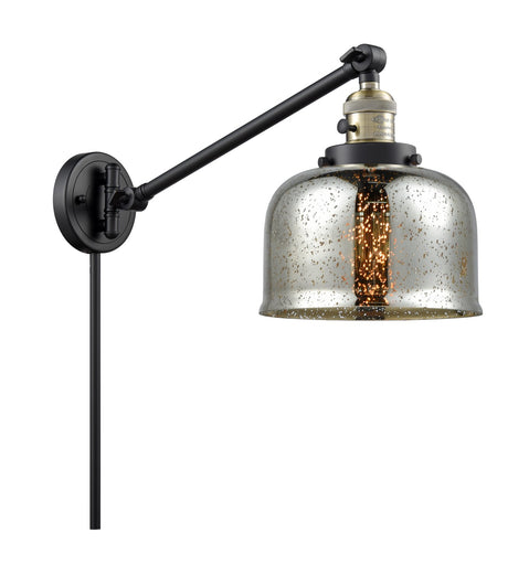 Franklin Restoration LED Swing Arm Lamp Black Antique Brass