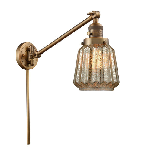 Franklin Restoration LED Swing Arm Lamp Brushed Brass
