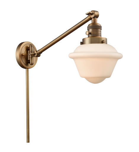 Franklin Restoration LED Swing Arm Lamp Brushed Brass