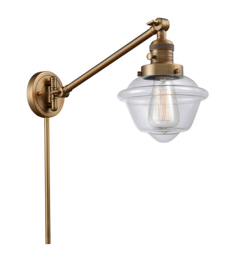 Franklin Restoration LED Swing Arm Lamp Brushed Brass