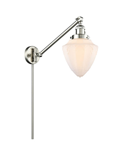 Franklin Restoration One Light Swing Arm Lamp Brushed Satin Nickel