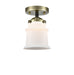 Innovations - 284-1C-BAB-G181S - One Light Semi-Flush Mount - Nouveau - Black Antique Brass