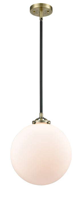 Innovations - 284-1S-BAB-G201-12 - One Light Mini Pendant - Nouveau - Black Antique Brass