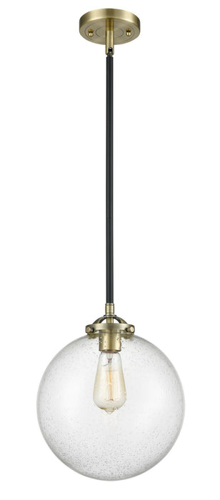 Innovations - 284-1S-BAB-G204-10 - One Light Mini Pendant - Nouveau - Black Antique Brass