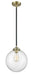 Innovations - 284-1S-BAB-G204-10 - One Light Mini Pendant - Nouveau - Black Antique Brass