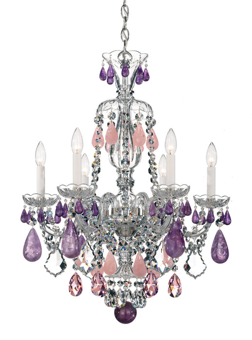 Schonbek - 5535CL - Six Light Chandelier - Hamilton Rock Crystal - Silver