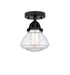 Innovations - 288-1C-BK-G322 - One Light Semi-Flush Mount - Nouveau 2 - Matte Black