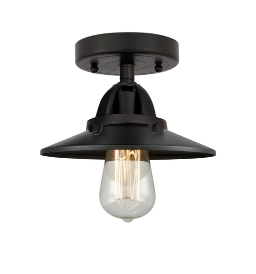 Innovations - 288-1C-BK-M6-BK - One Light Semi-Flush Mount - Nouveau 2 - Matte Black
