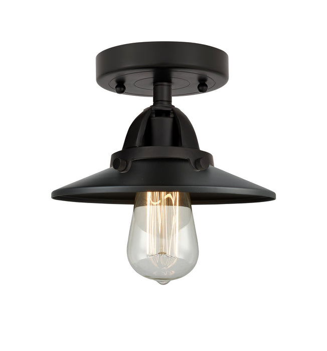 Innovations - 288-1C-BK-M6-BK - One Light Semi-Flush Mount - Nouveau 2 - Matte Black