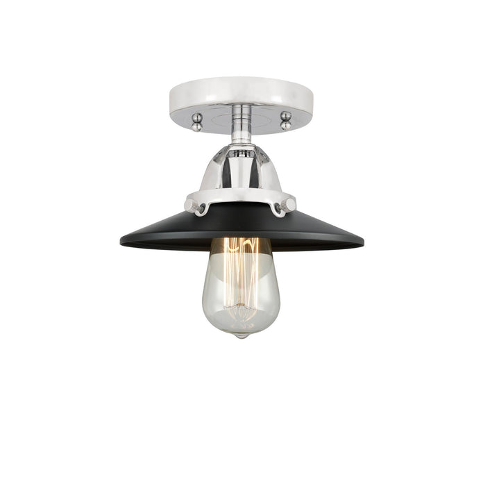 Innovations - 288-1C-PC-M6-BK - One Light Semi-Flush Mount - Nouveau 2 - Polished Chrome