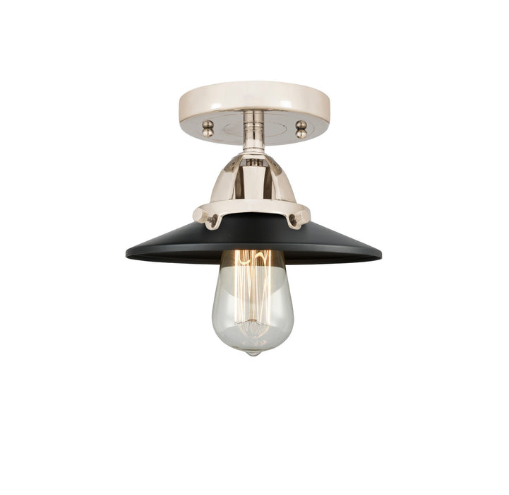 Innovations - 288-1C-PN-M6-BK - One Light Semi-Flush Mount - Nouveau 2 - Polished Nickel