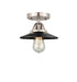 Innovations - 288-1C-SN-M6-BK - One Light Semi-Flush Mount - Nouveau 2 - Brushed Satin Nickel