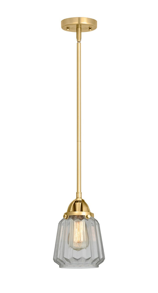 Innovations - 288-1S-SG-G142-LED - LED Mini Pendant - Nouveau 2 - Satin Gold