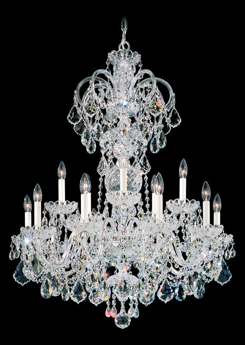 Schonbek - 6814-40H - 15 Light Chandelier - Olde World - Silver