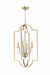 Craftmade - 58234-SB - Four Light Foyer Pendant - Fortuna - Satin Brass