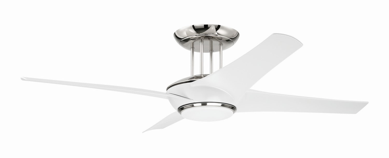 Craftmade - CAM54WPLN4 - 54"Ceiling Fan - Cam - White/Polished Nickel