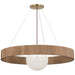 Visual Comfort Signature - WS 5001HAB/NO-WG - LED Chandelier - Arena - Hand-Rubbed Antique Brass and White Glass