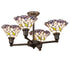 Meyda Tiffany - 269466 - Four Light Chandelier - Daffodil Bell - Craftsman Brown
