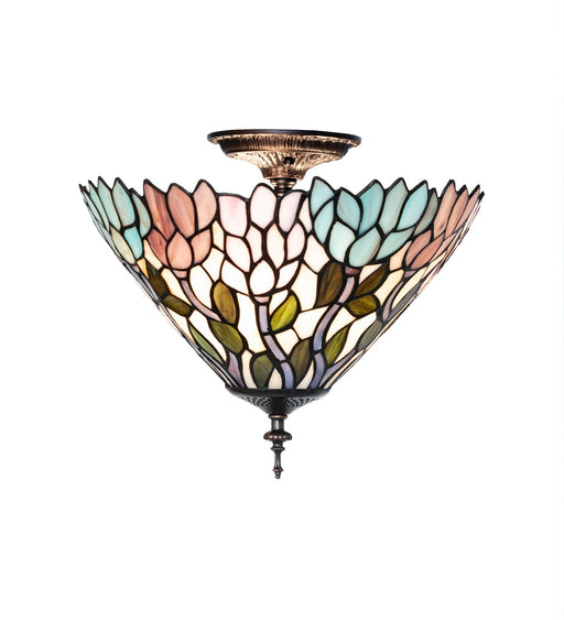 Meyda Tiffany - 270498 - Three Light Flushmount - Wisteria