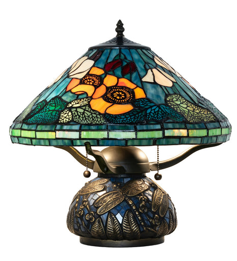 Tiffany Poppy Two Light Table Lamp