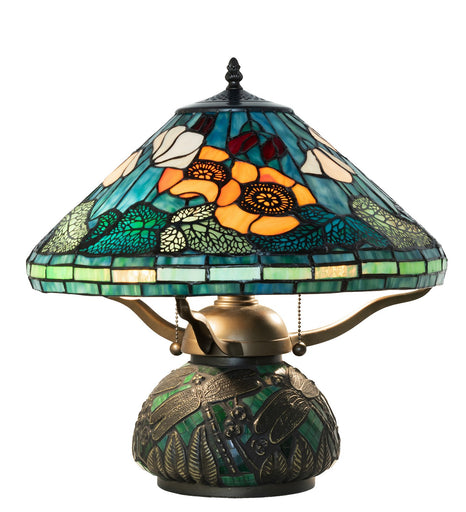 Tiffany Poppy Two Light Table Lamp