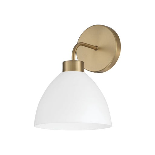 Capital Lighting - 652011AW - One Light Wall Sconce - Ross - Aged Brass and White