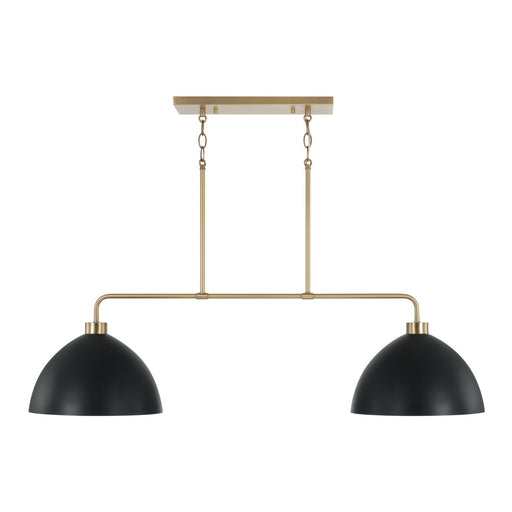 Capital Lighting - 852021AB - Two Light Island Pendant - Ross - Aged Brass and Black