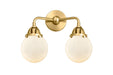 Innovations - 288-2W-SG-G201-6 - Two Light Bath Vanity - Nouveau 2 - Satin Gold