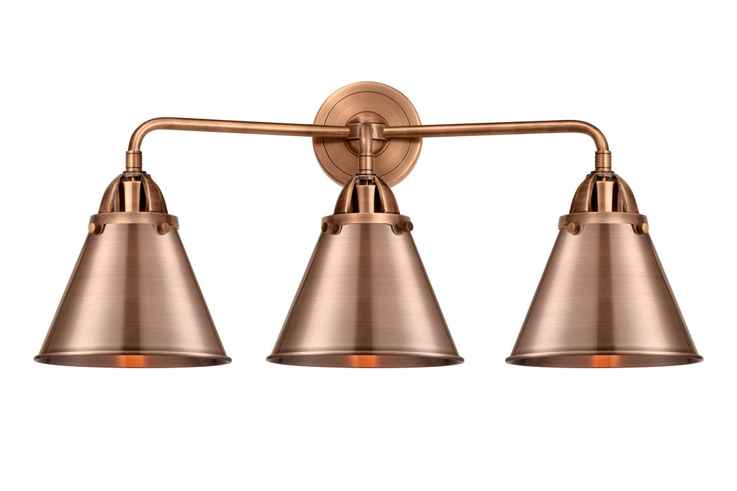 Innovations - 288-3W-AC-M13-AC - Three Light Bath Vanity - Nouveau 2 - Antique Copper