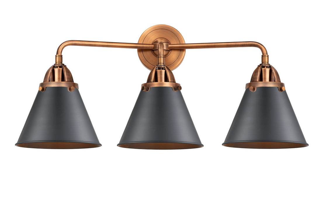 Innovations - 288-3W-AC-M13-BK - Three Light Bath Vanity - Nouveau 2 - Antique Copper