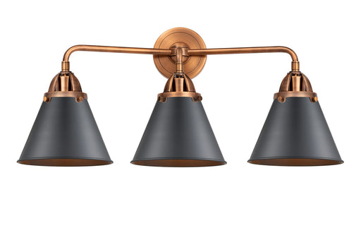 Innovations - 288-3W-AC-M13-BK - Three Light Bath Vanity - Nouveau 2 - Antique Copper