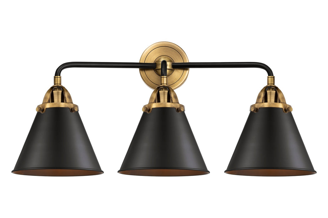 Innovations - 288-3W-BAB-M13-BK - Three Light Bath Vanity - Nouveau 2 - Black Antique Brass