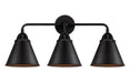 Innovations - 288-3W-BK-M13-BK - Three Light Bath Vanity - Nouveau 2 - Matte Black