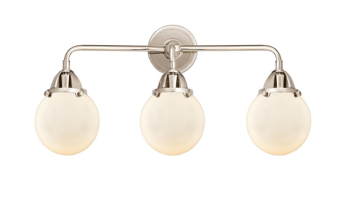 Innovations - 288-3W-PN-G201-6 - Three Light Bath Vanity - Nouveau 2 - Polished Nickel