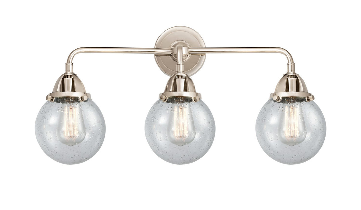 Innovations - 288-3W-PN-G204-6 - Three Light Bath Vanity - Nouveau 2 - Polished Nickel