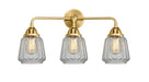 Innovations - 288-3W-SG-G142 - Three Light Bath Vanity - Nouveau 2 - Satin Gold