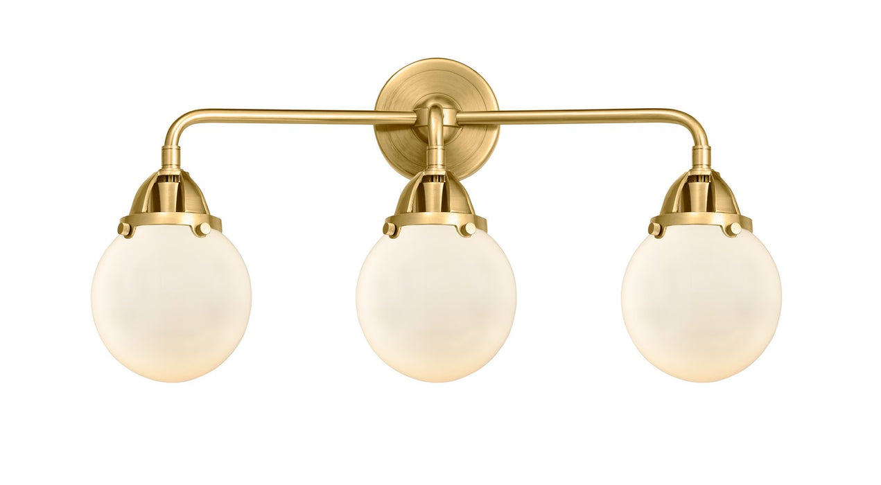 Innovations - 288-3W-SG-G201-6 - Three Light Bath Vanity - Nouveau 2 - Satin Gold