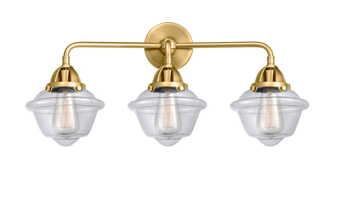 Innovations - 288-3W-SG-G532 - Three Light Bath Vanity - Nouveau 2 - Satin Gold