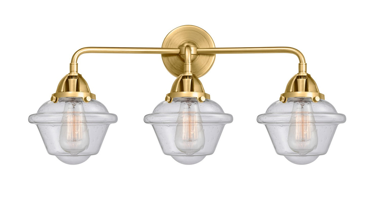 Innovations - 288-3W-SG-G534 - Three Light Bath Vanity - Nouveau 2 - Satin Gold