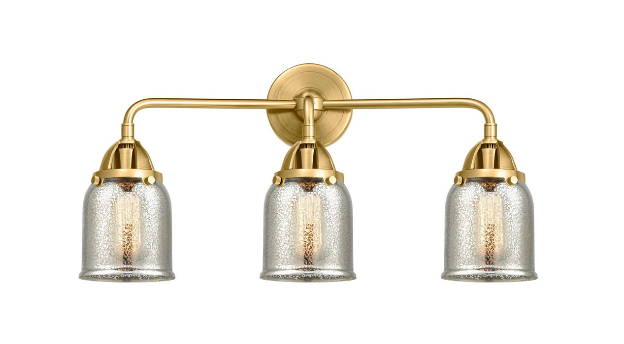 Innovations - 288-3W-SG-G58 - Three Light Bath Vanity - Nouveau 2 - Satin Gold