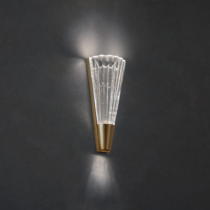 Schonbek - S7214-700H - LED Wall Sconce - Origami - Aged Brass