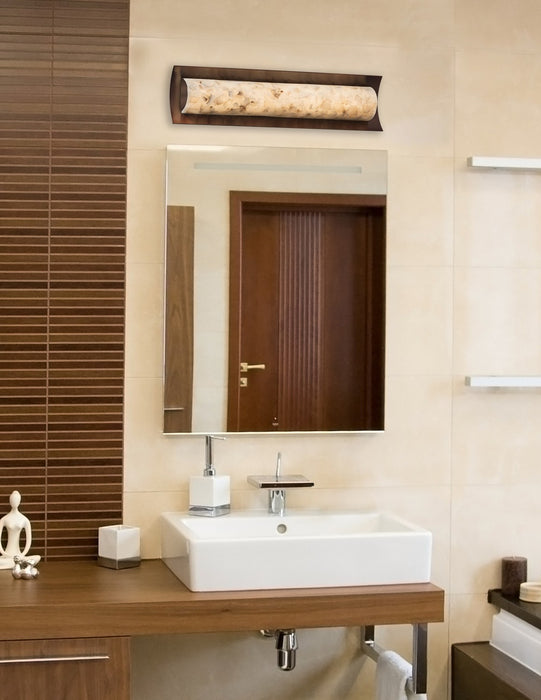 Justice Designs - ALR-8631-DBRZ - LED Linear Bath Bar - Alabaster Rocks - Dark Bronze