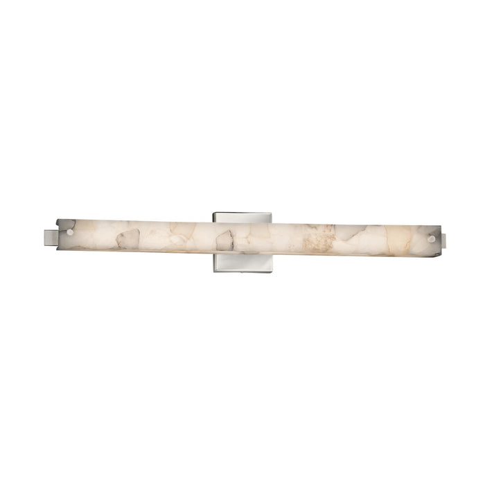 Justice Designs - ALR-8685-NCKL - LED Linear Bath Bar - Alabaster Rocks - Brushed Nickel
