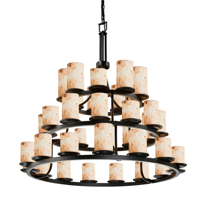 Justice Designs - ALR-8712-10-DBRZ - 36 Light Chandelier - Alabaster Rocks - Dark Bronze