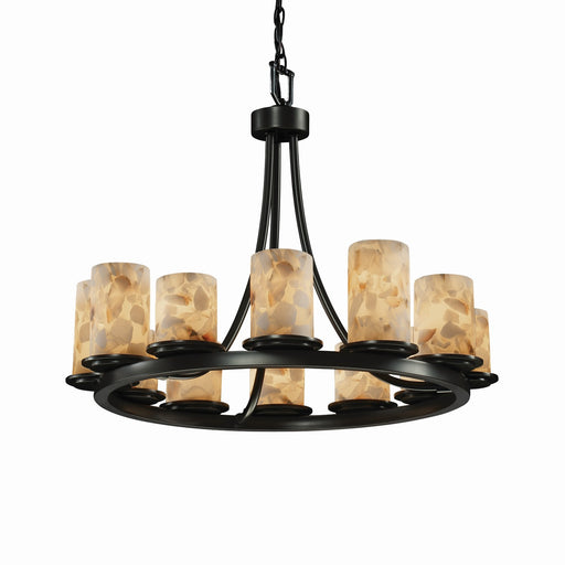 Alabaster Rocks LED Chandelier Matte Black
