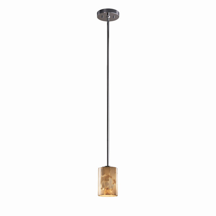 Justice Designs - ALR-8815-10-CROM - One Light Pendant - Alabaster Rocks - Polished Chrome