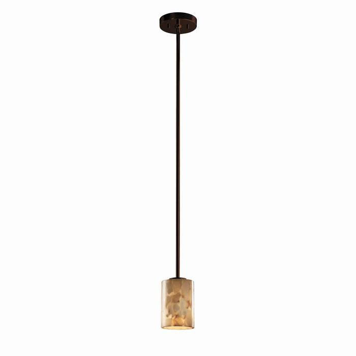 Justice Designs - ALR-8815-10-DBRZ-RIGID - One Light Pendant - Alabaster Rocks - Dark Bronze