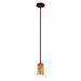 Justice Designs - ALR-8815-10-DBRZ-RIGID - One Light Pendant - Alabaster Rocks - Dark Bronze